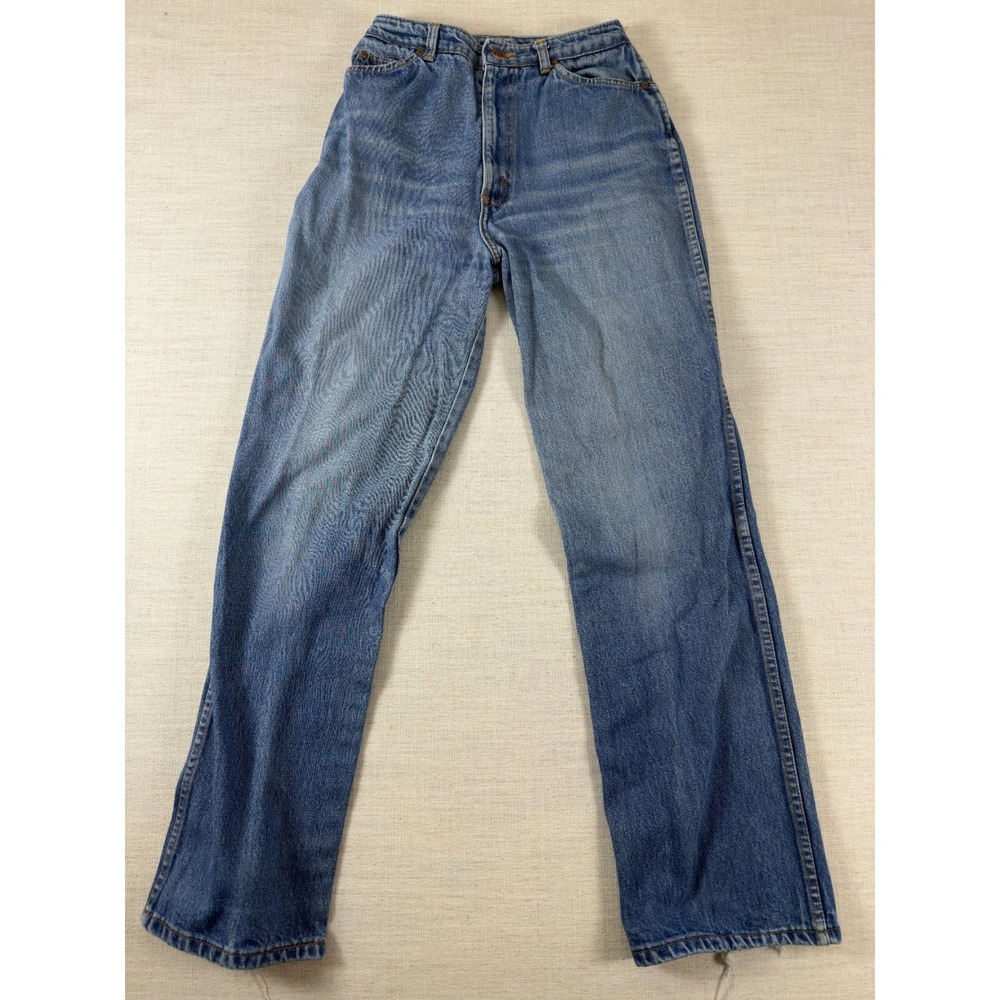 h.i.s. Vintage High Waisted Straight Leg Jeans Medium Wash Blue Size 10 OS